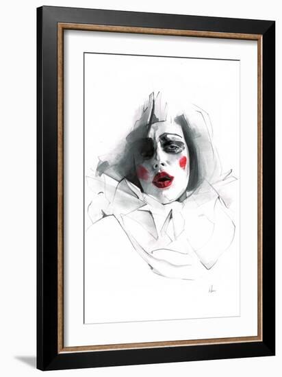 Red Lips-Alexis Marcou-Framed Art Print