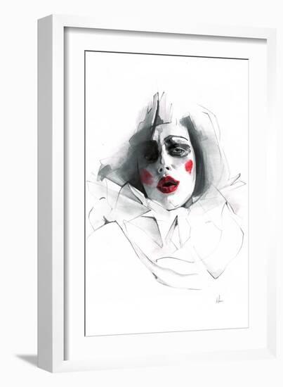 Red Lips-Alexis Marcou-Framed Art Print