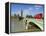 Red London Bus Crossing Westiminster Bridge, London, England, Uk-David Wogan-Framed Premier Image Canvas