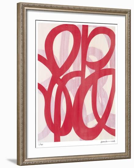 Red Lucky 8-Maria Lobo-Framed Giclee Print