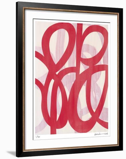 Red Lucky 8-Maria Lobo-Framed Giclee Print