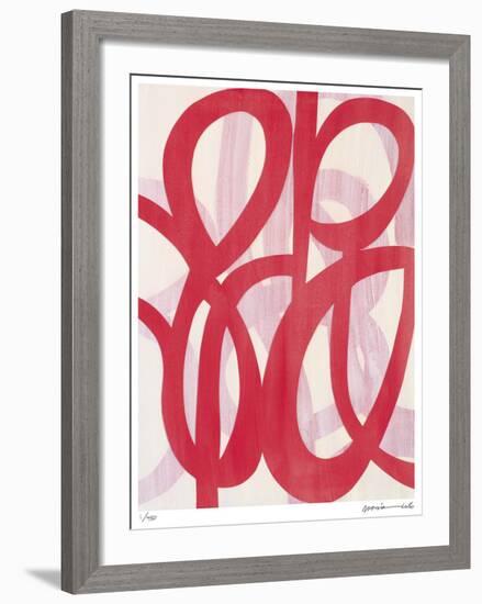 Red Lucky 8-Maria Lobo-Framed Giclee Print