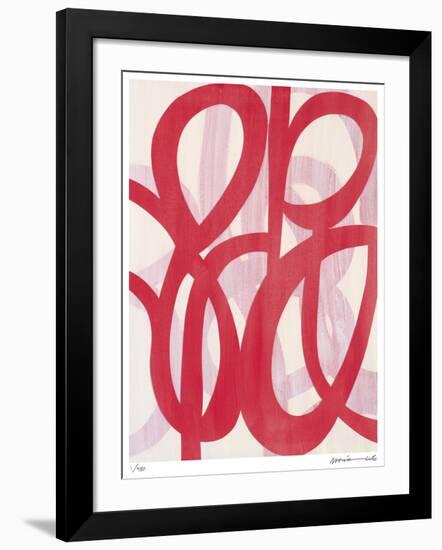 Red Lucky 8-Maria Lobo-Framed Giclee Print