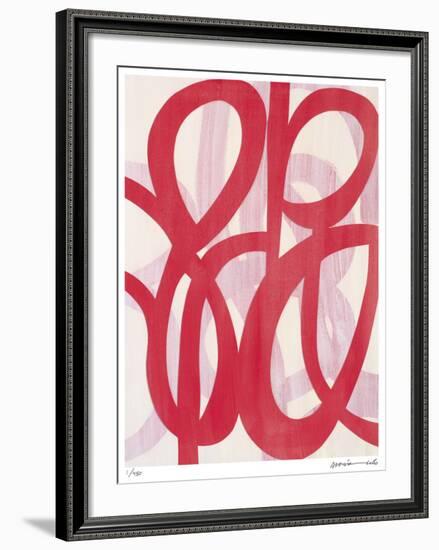 Red Lucky 8-Maria Lobo-Framed Giclee Print