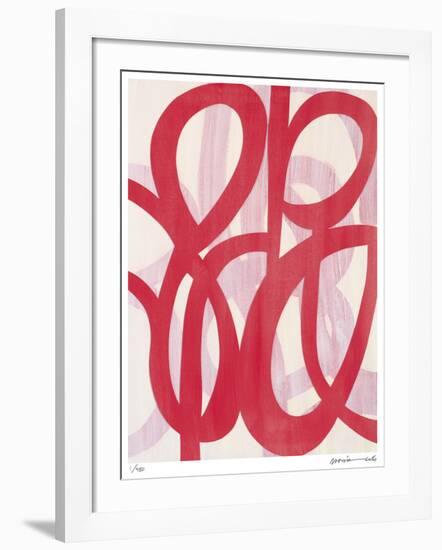 Red Lucky 8-Maria Lobo-Framed Giclee Print