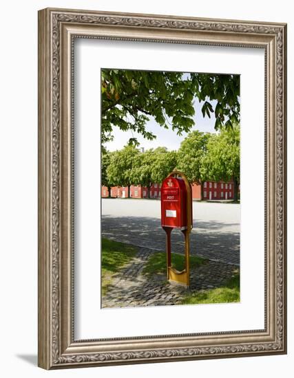 Red Mailbox, Copenhagen, Denmark, Scandinavia-Axel Schmies-Framed Photographic Print