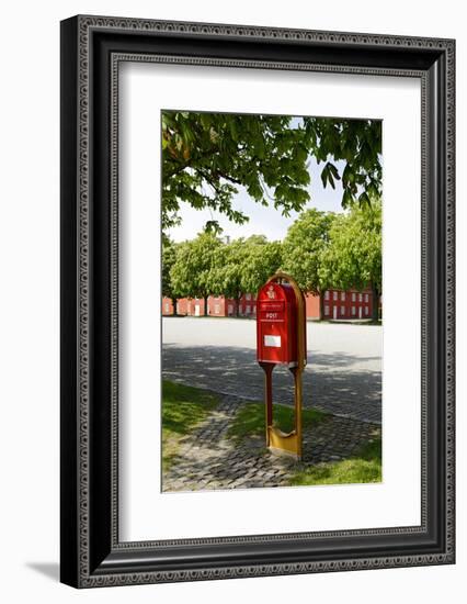 Red Mailbox, Copenhagen, Denmark, Scandinavia-Axel Schmies-Framed Photographic Print