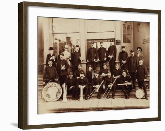 Red Men Band Deadwood, South Dakota 1890s-null-Framed Art Print