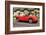 Red MG in front of a Cottage-null-Framed Art Print