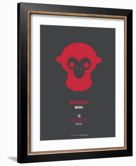 Red Mokey Multilingual Poster-NaxArt-Framed Art Print