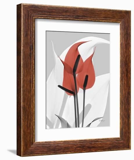 Red Moment Flamingo-Albert Koetsier-Framed Premium Giclee Print