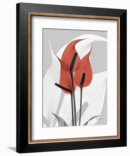 Red Moment Flamingo-Albert Koetsier-Framed Premium Giclee Print