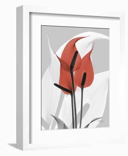 Red Moment Flamingo-Albert Koetsier-Framed Premium Giclee Print