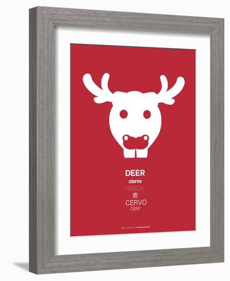 Red Moose Multilingual Poster-NaxArt-Framed Art Print