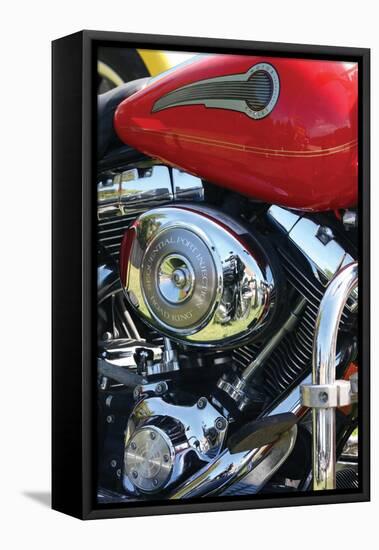 Red Motorcycle-Tammy Putman-Framed Premier Image Canvas