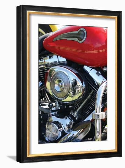 Red Motorcycle-Tammy Putman-Framed Photographic Print