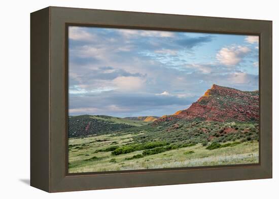 Red Mountain Open Space in Northern Colorado near Fort Collins, Summer Scenery at Sunset-PixelsAway-Framed Premier Image Canvas