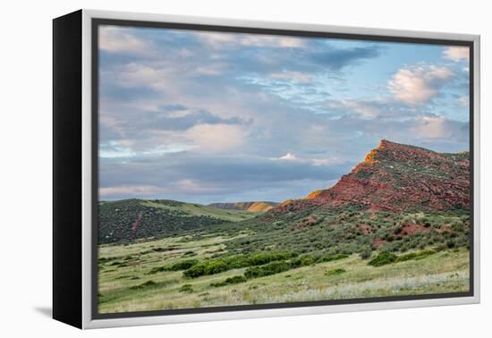 Red Mountain Open Space in Northern Colorado near Fort Collins, Summer Scenery at Sunset-PixelsAway-Framed Premier Image Canvas