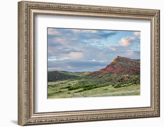 Red Mountain Open Space in Northern Colorado near Fort Collins, Summer Scenery at Sunset-PixelsAway-Framed Photographic Print