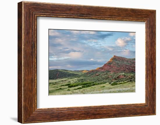 Red Mountain Open Space in Northern Colorado near Fort Collins, Summer Scenery at Sunset-PixelsAway-Framed Photographic Print