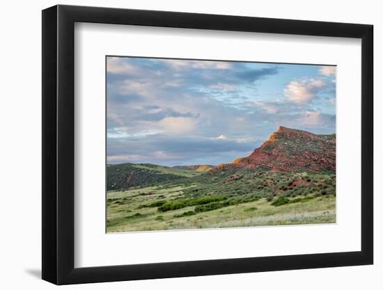 Red Mountain Open Space in Northern Colorado near Fort Collins, Summer Scenery at Sunset-PixelsAway-Framed Photographic Print