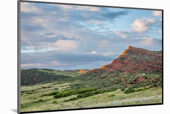 Red Mountain Open Space in Northern Colorado near Fort Collins, Summer Scenery at Sunset-PixelsAway-Mounted Photographic Print