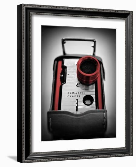 Red Movie Camera with Border-Gail Peck-Framed Photographic Print