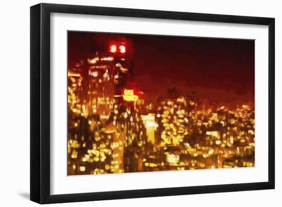 Red Night - In the Style of Oil Painting-Philippe Hugonnard-Framed Giclee Print