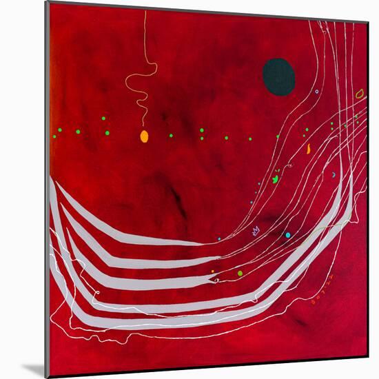 Red night of resonance-Hyunah Kim-Mounted Art Print
