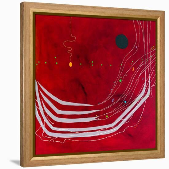 Red night of resonance-Hyunah Kim-Framed Stretched Canvas