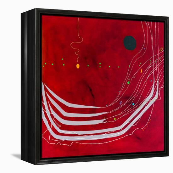 Red night of resonance-Hyunah Kim-Framed Stretched Canvas