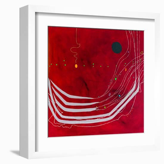 Red night of resonance-Hyunah Kim-Framed Art Print