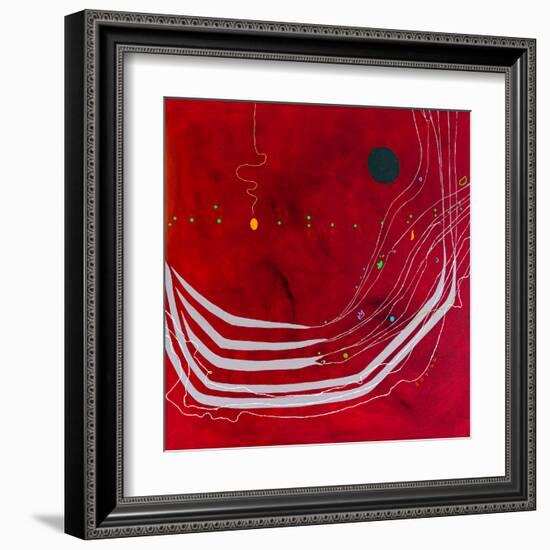 Red night of resonance-Hyunah Kim-Framed Art Print