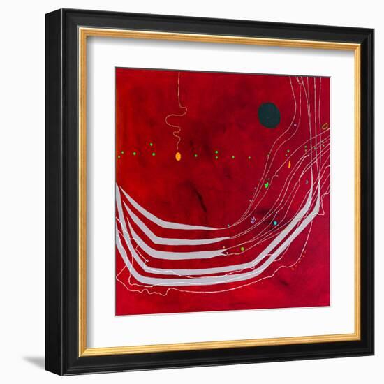 Red night of resonance-Hyunah Kim-Framed Art Print