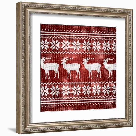 Red Nordic Sweater I-Artique Studio-Framed Art Print