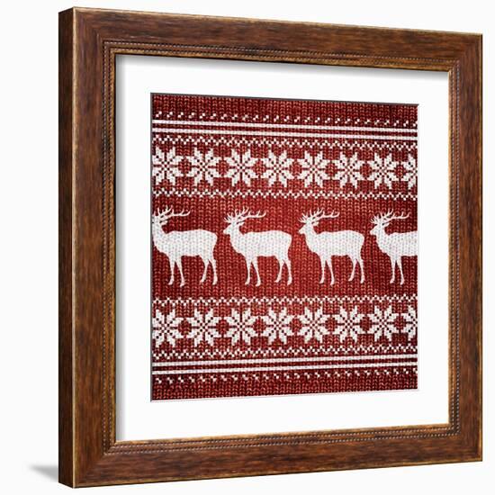 Red Nordic Sweater I-Artique Studio-Framed Art Print