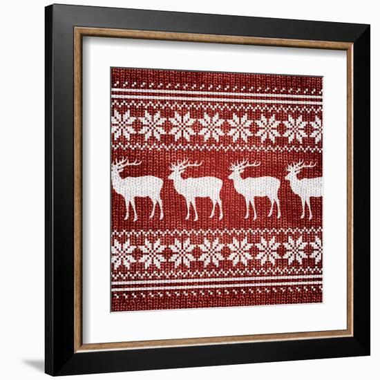 Red Nordic Sweater I-Artique Studio-Framed Art Print