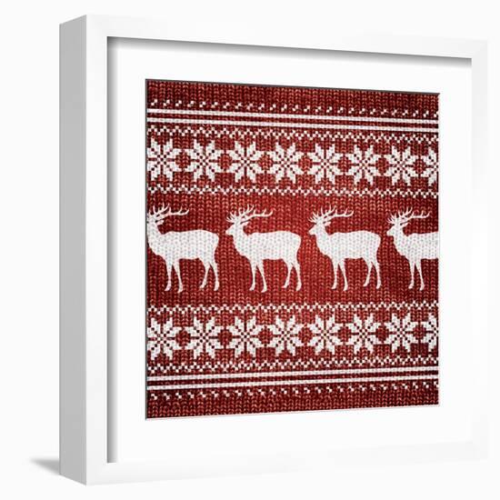 Red Nordic Sweater I-Artique Studio-Framed Art Print