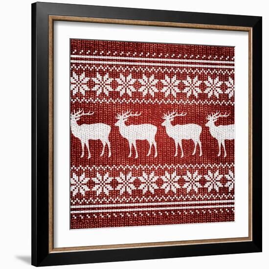 Red Nordic Sweater I-Artique Studio-Framed Art Print