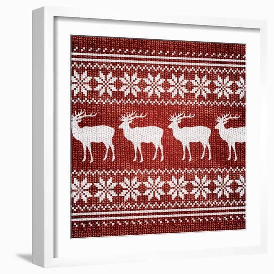 Red Nordic Sweater I-Artique Studio-Framed Art Print