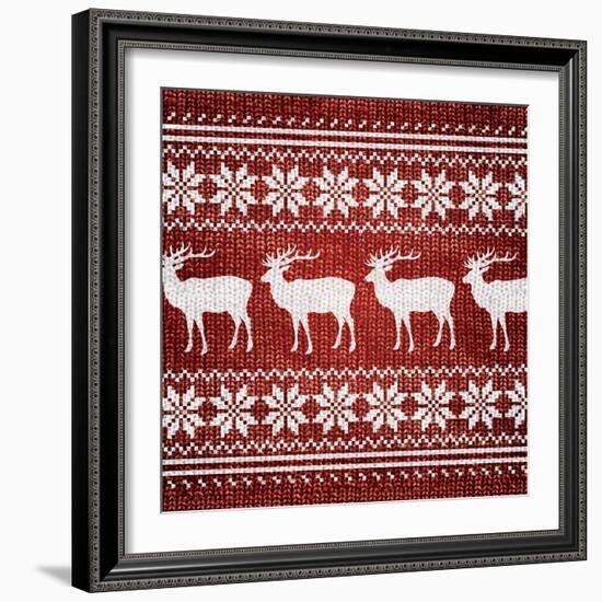 Red Nordic Sweater I-Artique Studio-Framed Art Print