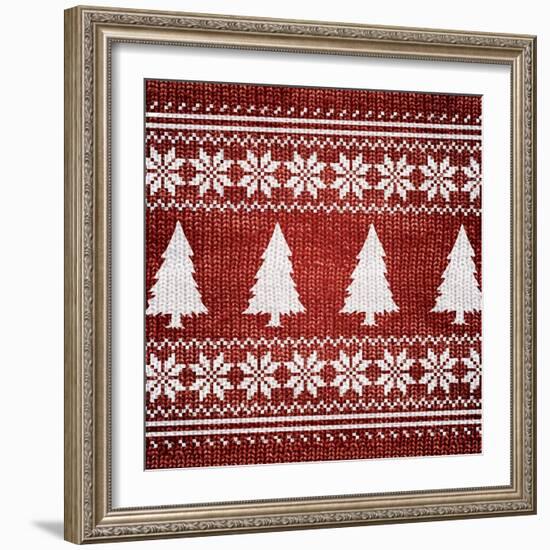 Red Nordic Sweater II-Artique Studio-Framed Art Print