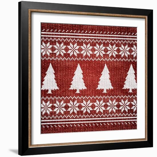 Red Nordic Sweater II-Artique Studio-Framed Art Print