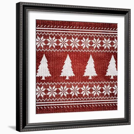 Red Nordic Sweater II-Artique Studio-Framed Art Print