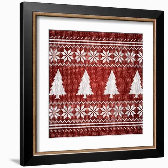 Red Nordic Sweater II-Artique Studio-Framed Art Print