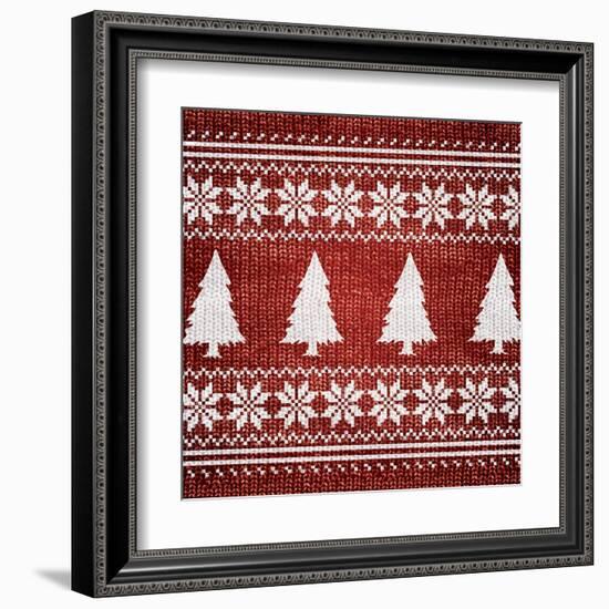 Red Nordic Sweater II-Artique Studio-Framed Art Print