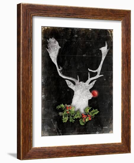 Red Nose-Jace Grey-Framed Art Print