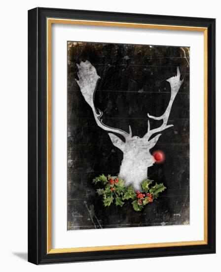 Red Nose-Jace Grey-Framed Art Print