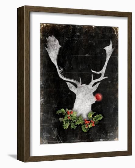 Red Nose-Jace Grey-Framed Art Print