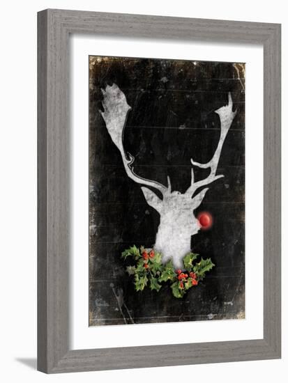 Red Nose-Jace Grey-Framed Art Print